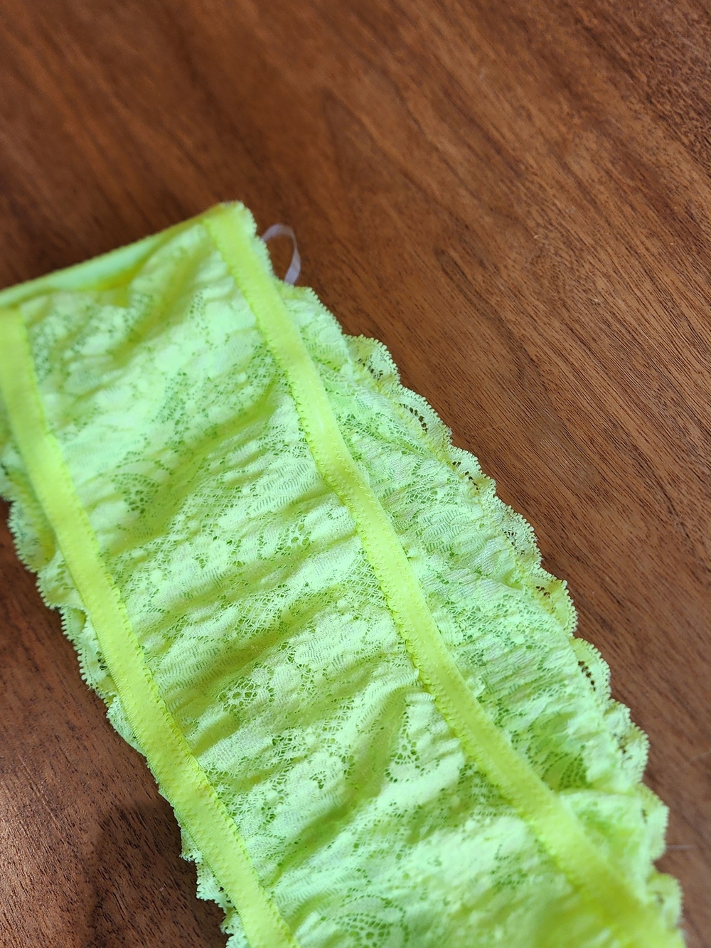 Cosabella Never Say Never Flirtie Bandeau Lace Bra Neon Lime Green Size S - Picture 9 of 11